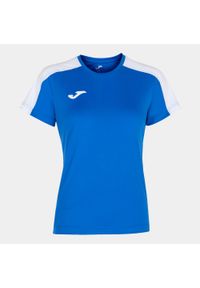 Koszulka do piłki nożnej damska Joma Academy III z krótkim rękawem. Kolor: niebieski, wielokolorowy, biały. Długość rękawa: krótki rękaw. Długość: krótkie. Sport: piłka nożna #1