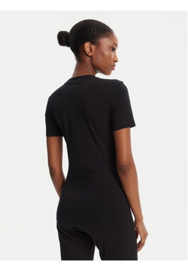 Versace Jeans Couture T-Shirt 79HAHE01 CJ02E Czarny Regular Fit. Kolor: czarny. Materiał: bawełna