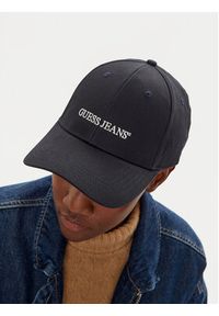 Guess Jeans Czapka z daszkiem M4BZ26 WF8V1 Granatowy. Kolor: niebieski. Materiał: materiał