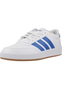 Adidas - Kapcie ADIDAS BREAKNET 3.0 J Biały. Okazja: na co dzień. Kolor: biały. Materiał: syntetyk, tkanina