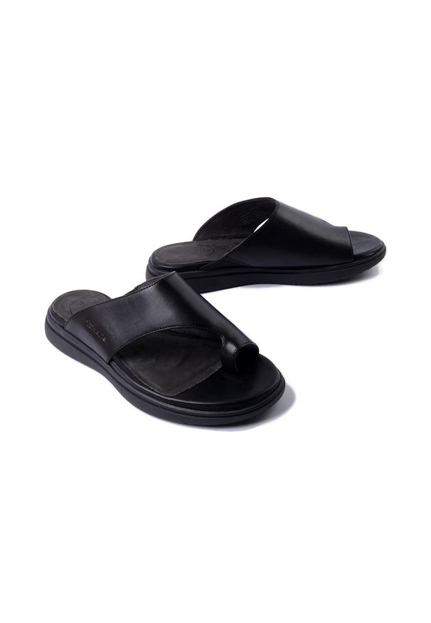 Tamaris - TAMARIS Comfort 8-87109-44 022 M8710944 balack nappa, klapki damskie. Kolor: czarny. Materiał: skóra