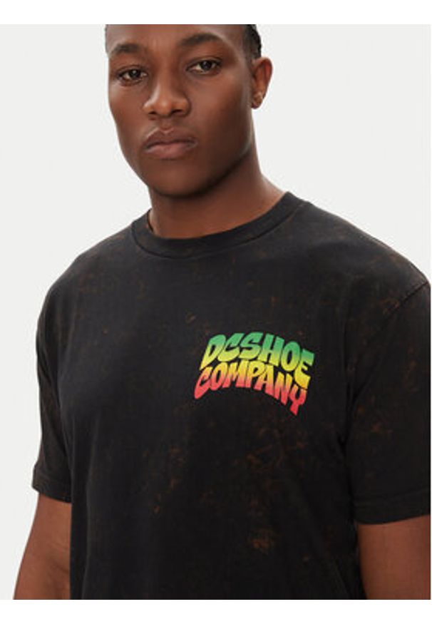 DC Shoes T-Shirt ADYZT05450 Czarny Heritage Fit. Kolor: czarny. Materiał: bawełna