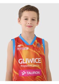 4f - 4F Koszulka meczowa replika domowa z sezonu 2024/25 dziecięca 4F x PLK - GTK Gliwice - multikolor 98/104. Typ kołnierza: dekolt w serek. Kolor: wielokolorowy. Materiał: dzianina, włókno, materiał, syntetyk. Wzór: nadruk, gładki, ze splotem. Sezon: lato. Sport: koszykówka, fitness #2