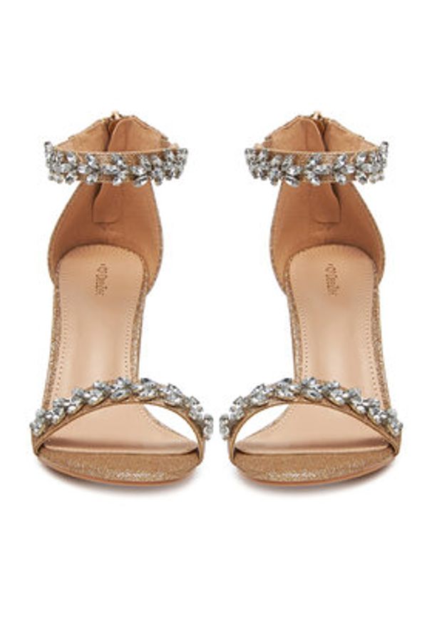 DeeZee Sandały HH2608-3 Złoty. Kolor: złoty. Materiał: materiał