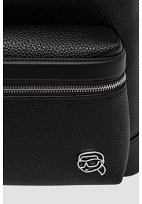 Karl Lagerfeld - KARL LAGERFELD Czarny plecak męski ze skóry ekologicznej Ikon. Kolor: czarny. Materiał: skóra ekologiczna. Styl: casual, elegancki #4