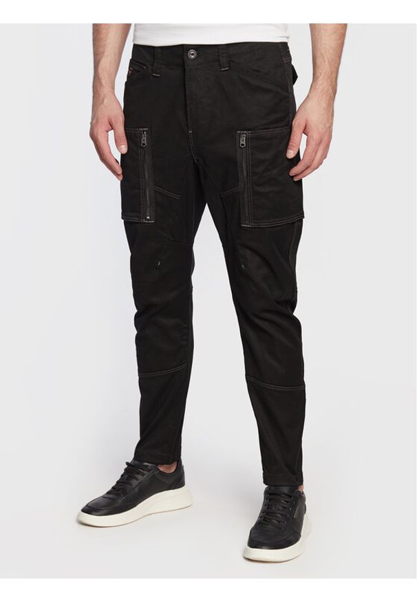 G-Star RAW - G-Star Raw Spodnie materiałowe Zip Pocket 3D D21975-C105-6484 Czarny Skinny Fit. Kolor: czarny. Materiał: bawełna