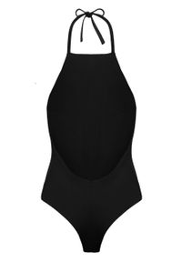 MUUV Strój kąpielowy Tied Halter kolor czarny miękka miseczka. Kolor: czarny. Materiał: materiał, żakard #2