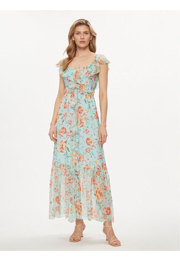 Guess Sukienka codzienna Elide W4GK37 WE550 Kolorowy Regular Fit. Okazja: na co dzień. Materiał: wiskoza. Wzór: kolorowy. Typ sukienki: proste. Styl: casual