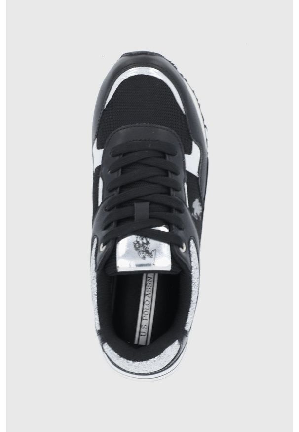 U.S. Polo Assn. Buty kolor czarny na platformie. Zapięcie: sznurówki. Kolor: czarny. Materiał: guma. Obcas: na platformie