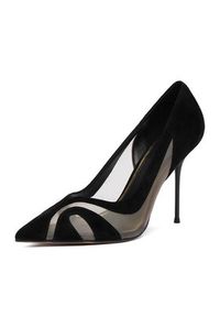 Eva Minge Szpilki EO-YARA-LT2019-7 Czarny. Kolor: czarny. Materiał: materiał. Obcas: na szpilce #8