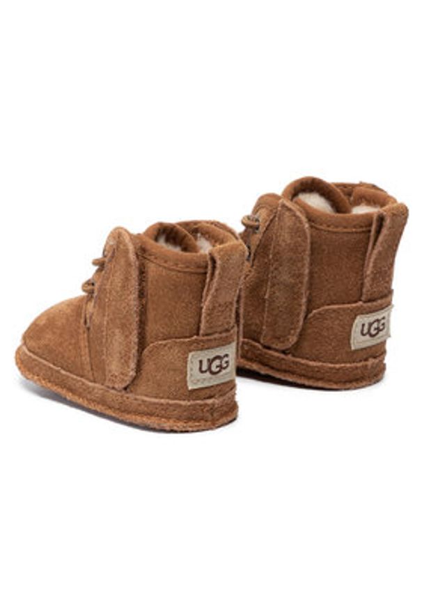 Ugg Śniegowce I Baby Neumel & Ugg Beanie 1104729I Brązowy. Kolor: brązowy. Materiał: skóra