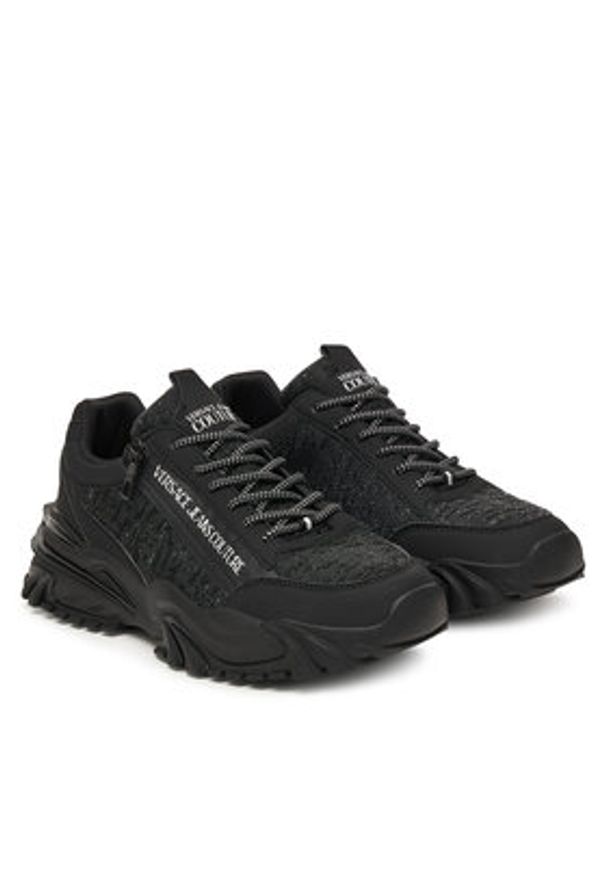 Versace Jeans Couture Sneakersy 79YA3SI5 ZSC89 Czarny. Kolor: czarny. Materiał: skóra