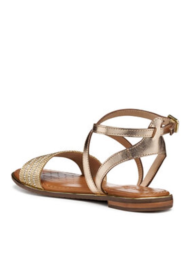 Geox Sandały D Sozy Plus D55DQF 02JN0 C2E2L Złoty. Kolor: złoty. Materiał: skóra