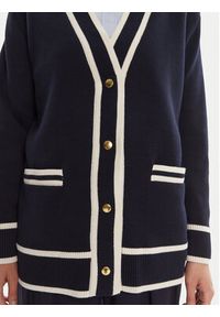 GANT - Gant Kardigan 4805340 Granatowy Relaxed Fit. Kolor: niebieski. Materiał: bawełna #5