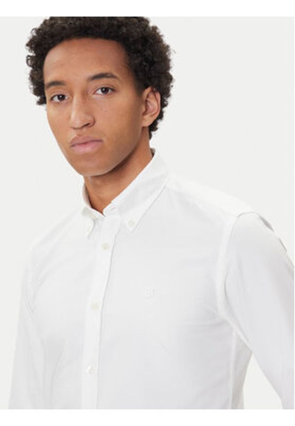 BOSS Koszula H-Roan 50544951 Biały Slim Fit. Kolor: biały. Materiał: bawełna