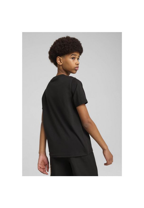 Puma - Młodzieżowa koszulka Essentials Logo Lab Summer PUMA Black. Kolor: czarny. Materiał: guma. Wzór: nadruk. Sezon: lato. Sport: joga i pilates