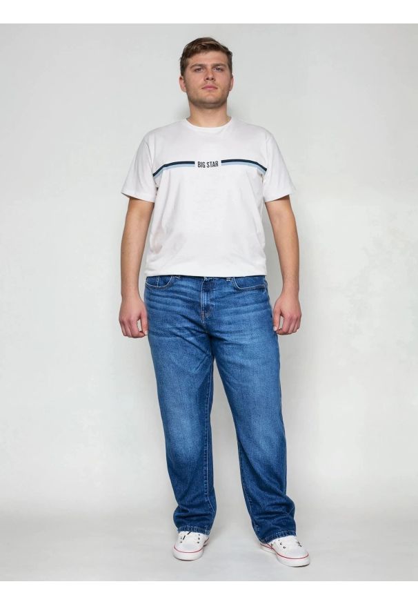 Big-Star - Jeansy męskie granatowe Brandon 763. Okazja: na co dzień. Kolor: niebieski. Styl: casual, klasyczny