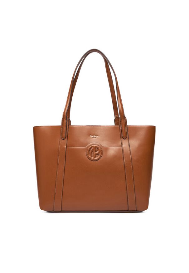 Pepe Jeans Torebka Audrey Limited PL031663 Brązowy. Kolor: brązowy. Materiał: skórzane
