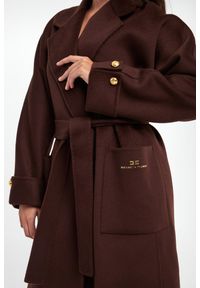 Elisabetta Franchi - Płaszcz damski wełniany ELISABETTA FRANCHI. Materiał: wełna #3