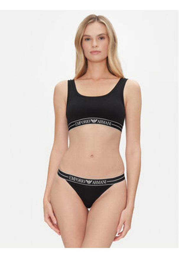 Emporio Armani Underwear Komplet 2 par stringów EW000405 AF10881 MC005 Czarny. Kolor: czarny. Materiał: bawełna
