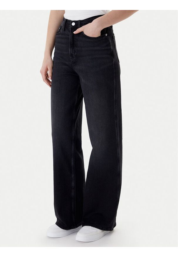 Tommy Jeans Jeansy Claire DW0DW22453 Czarny Wide Leg. Kolor: czarny