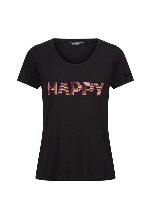 Regatta - T-shirt Damski Fingal VIII Enjoy Every Moment. Kolor: czarny