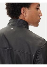 BOSS Kurtka skórzana H-Moiner 50543899 Czarny Regular Fit. Kolor: czarny. Materiał: skóra #5