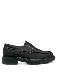 Geox Mokasyny U Spherica Ec7 U56FRB 000FF C9999 Czarny. Kolor: czarny. Materiał: skóra