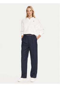 Lacoste Spodnie materiałowe HF5307 Granatowy Relaxed Fit. Kolor: niebieski. Materiał: syntetyk