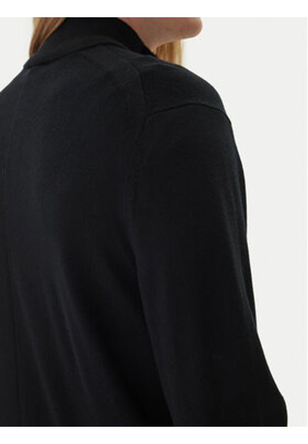 Calvin Klein Sweter LV04LD318G Czarny Regular Fit. Kolor: czarny. Materiał: wełna