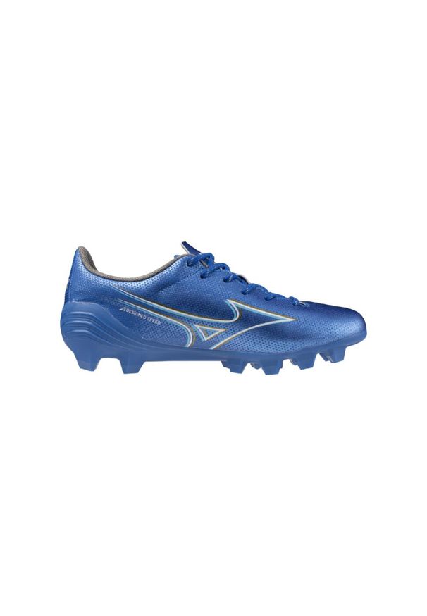 Buty do piłki nożnej dla dzieci Mizuno Alpha Select Jr. Materiał: skóra, syntetyk. Szerokość cholewki: normalna. Wzór: gładki