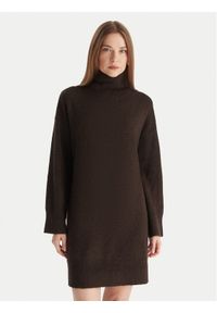 Vero Moda Sukienka dzianinowa Aquarius 10331900 Brązowy Regular Fit. Kolor: brązowy. Materiał: syntetyk