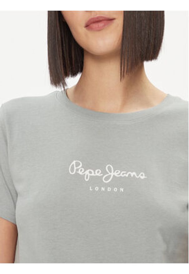 Pepe Jeans T-Shirt Wendy PL505480 Zielony Regular Fit. Kolor: zielony. Materiał: bawełna