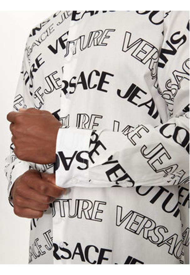 Versace Jeans Couture Koszula 76GAL2R0 Biały Regular Fit. Kolor: biały. Materiał: bawełna