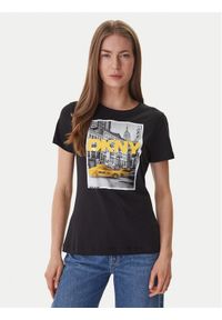 DKNY T-Shirt DJ6T1749 Czarny Regular Fit. Kolor: czarny. Materiał: bawełna #1