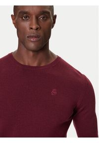 Karl Lagerfeld - KARL LAGERFELD Sweter 655000 554399 Bordowy Slim Fit. Typ kołnierza: dekolt w karo. Kolor: czerwony. Materiał: wełna #3