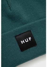 HUF czapka kolor zielony z cienkiej dzianiny. Kolor: zielony. Materiał: dzianina #2