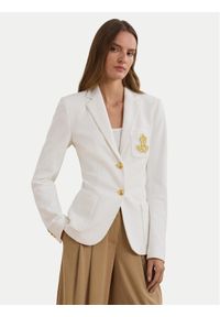 Lauren Ralph Lauren Marynarka Spsu20 200797305 Biały Regular Fit. Kolor: biały. Materiał: bawełna #1