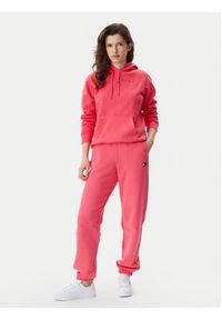 Tommy Jeans Spodnie dresowe Badge DW0DW20679 Różowy Regular Fit. Kolor: różowy. Materiał: bawełna #3