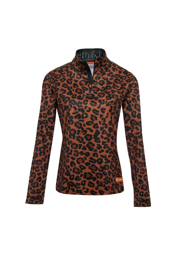 GARETH & LUCAS - Bluza narciarska Damska Gareth & Lucas The One Hundred and Twenty-One. Kolor: czarny, brązowy, wielokolorowy. Materiał: poliester, elastan. Sezon: zima. Sport: narciarstwo