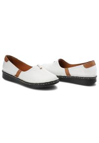 Białe Półbuty Artiker Skórzane Buty Damskie. Okazja: na co dzień, na spacer. Kolor: biały. Materiał: skóra. Styl: casual, klasyczny, elegancki #5