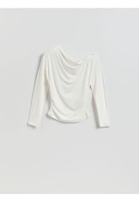 Reserved - Bluzka z modalem - złamana biel. Materiał: dzianina #1