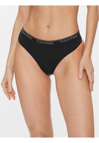 Calvin Klein Underwear Stringi Thong 000QF7095E Czarny. Kolor: czarny. Materiał: wiskoza #1