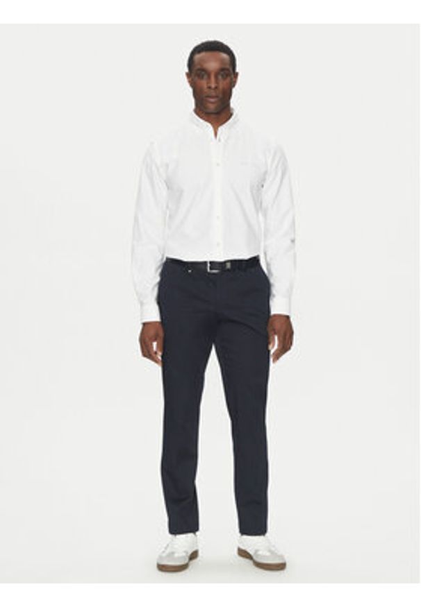 BOSS Koszula H-Roan 50521996 Biały Slim Fit. Kolor: biały. Materiał: bawełna