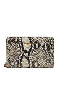 Michael Kors Duży Portfel Damski Bryant 32T5AYTD0L Beżowy. Kolor: beżowy. Materiał: skóra