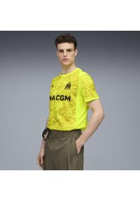 Puma - Męska koszulka bramkarska Olympique Marsylia 25/26 PUMA Yellow Alert Black. Kolor: czarny, wielokolorowy, żółty. Materiał: tkanina. Sport: piłka nożna