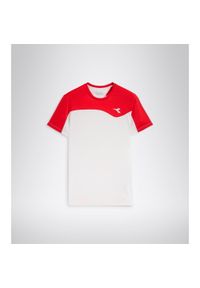 Koszulka do tenisa z krótkim rekawem męska Diadora T-SHIRT TEAM tomato red. Kolor: czerwony. Długość rękawa: krótki rękaw. Długość: krótkie. Sport: tenis