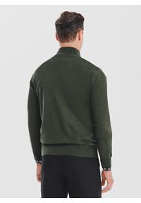 Pako Lorente - PAKO LORENTE - Zielony rozpinany sweter męski. Okazja: na co dzień. Kolor: szary, zielony. Materiał: poliamid, wiskoza. Wzór: gładki. Sezon: jesień. Styl: casual #5