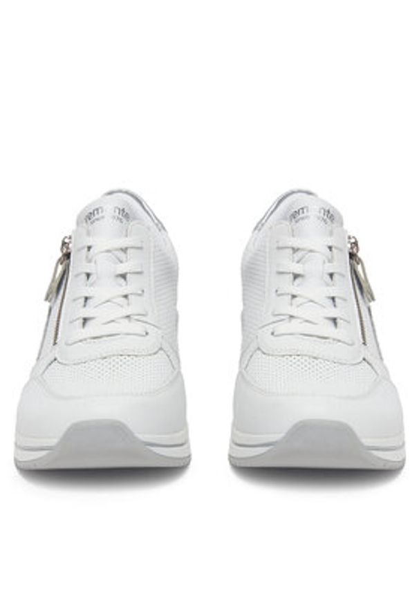 Remonte Sneakersy D0T06-80 Biały. Kolor: biały. Materiał: skóra