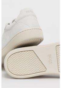 BOSS - Boss Buty skórzane 50458121.100 kolor biały. Nosek buta: okrągły. Zapięcie: sznurówki. Kolor: biały. Materiał: skóra #3
